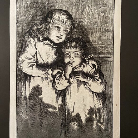 Harpers Weekly, Thomas Nast, Antique Engraving, Christmas Morning